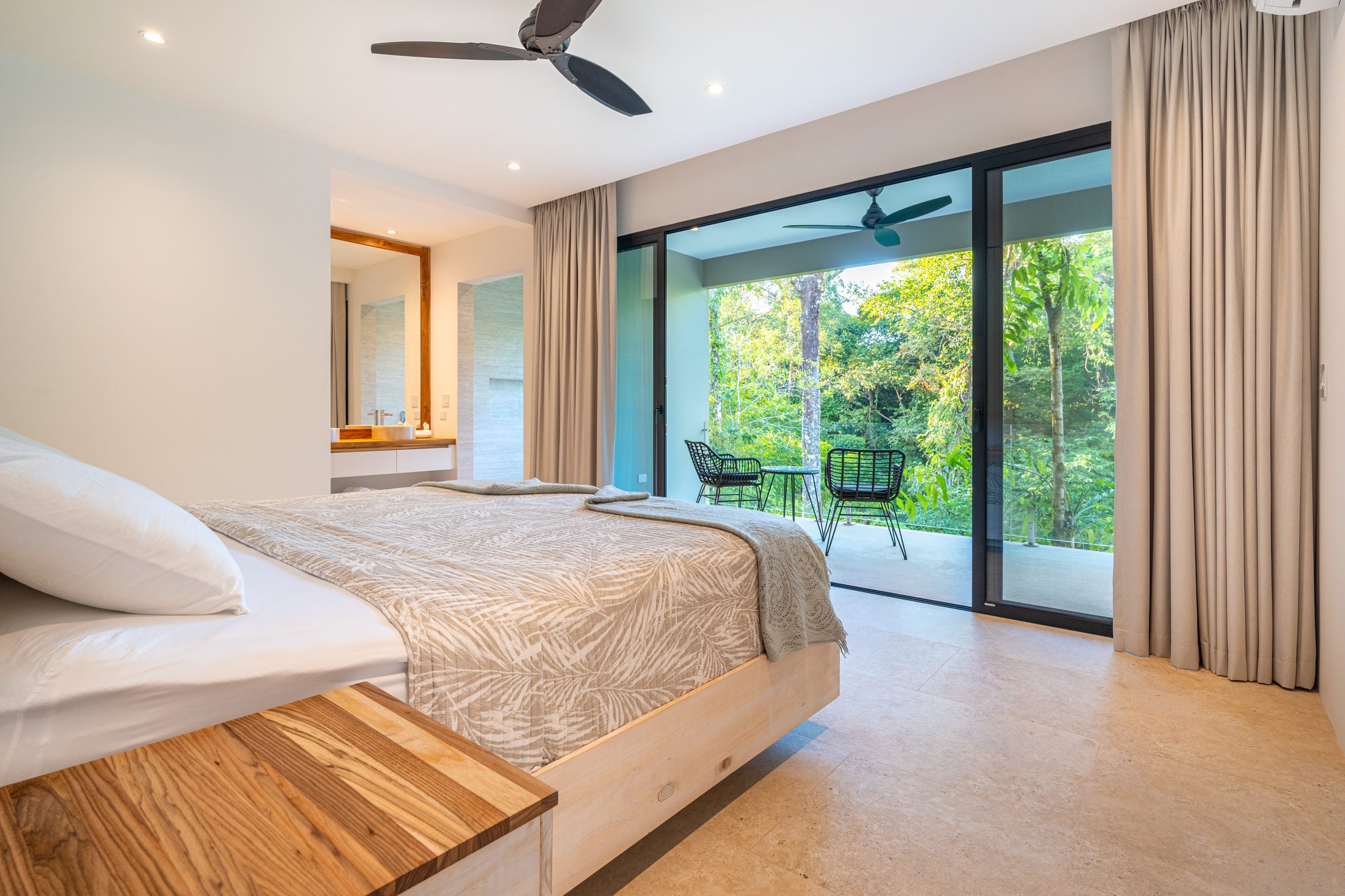 Bedroom opening to the terrace